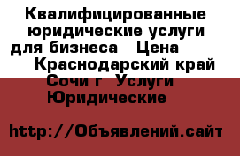 Квалифицированные юридические услуги для бизнеса › Цена ­ 15 000 - Краснодарский край, Сочи г. Услуги » Юридические   